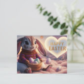 Poscards Happy Easter Kaninchen Postkarte (Stehend Vorderseite)