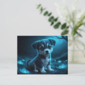 Poscards Katze Blau 02 Postkarte (Stehend Vorderseite)