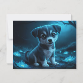 Poscards Katze Blau 02 Postkarte