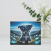 Poscards Katze Blau 05 Postkarte (Stehend Vorderseite)