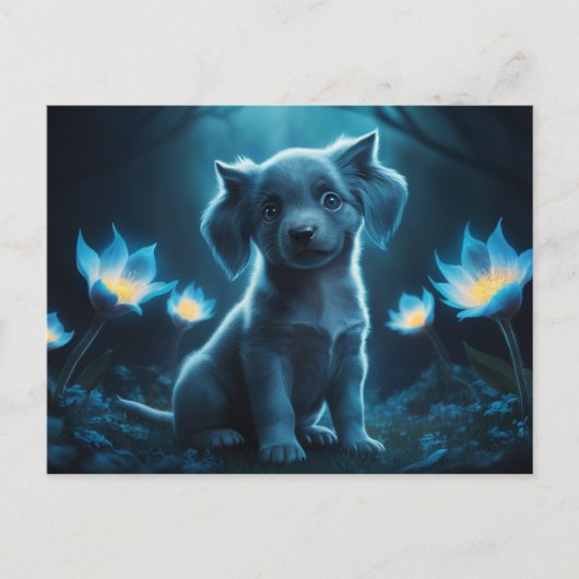 Poscards Katze Blau 06 Postkarte (Vorderseite)