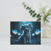 Poscards Katze Blau 06 Postkarte (Stehend Vorderseite)