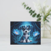 Poscards Katze Blau 07 Postkarte (Stehend Vorderseite)