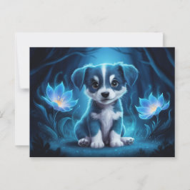 Poscards Katze Blau 07 Postkarte