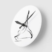 Pose Arabesque Reformer Pilates Runde Wanduhr (Winkel)