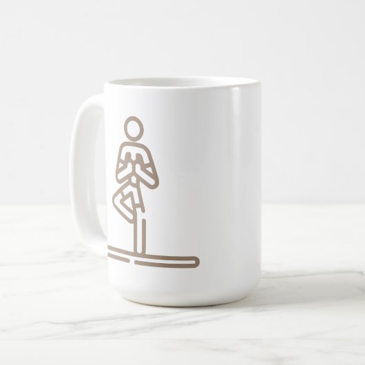 Pose der Bäume, ruhig und fokussiert, Yoga Cool, w Kaffeetasse (Vorderseite Links)