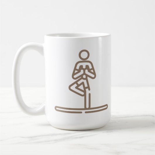 Pose der Bäume, ruhig und fokussiert, Yoga Cool, w Kaffeetasse (Links)