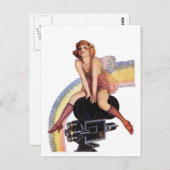 Pose der Kamera mit Bow Postkarte (Vorne/Hinten)