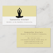 Pose der Meditation, Buddhismus, Buddhismus Visitenkarte (Vorne/Hinten)