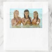 Pose der Wassergruppe Rechteckiger Aufkleber (Tasche)