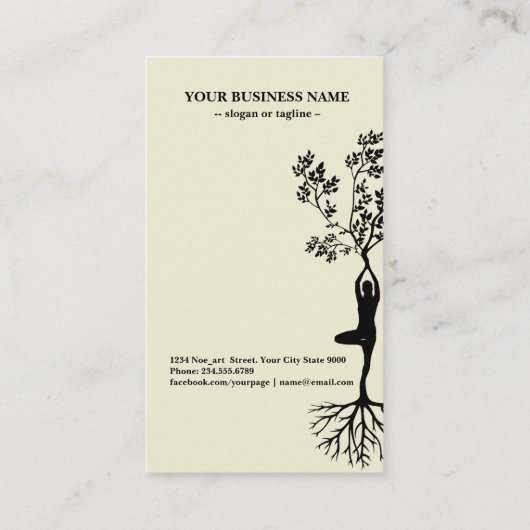 Pose des Baums 23 Visitenkarte (Rückseite)