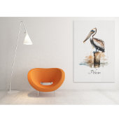 Pose des Pelikans Leinwanddruck