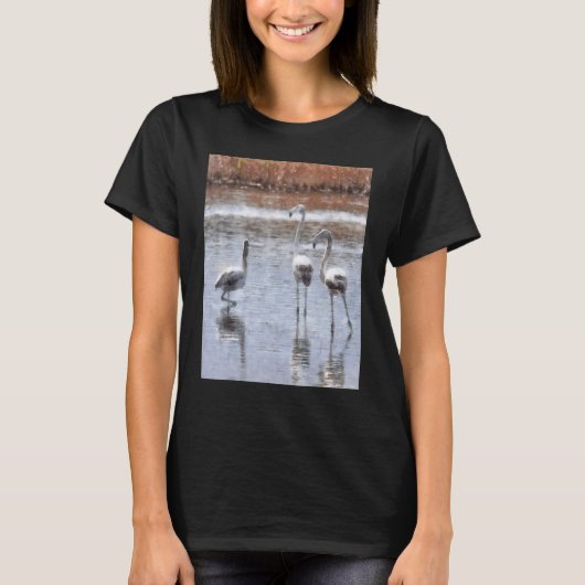 Pose Flamingo Wasserfarbe 1 T-Shirt (Vorderseite)