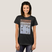 Pose Flamingo Wasserfarbe 1 T-Shirt (Vorne ganz)