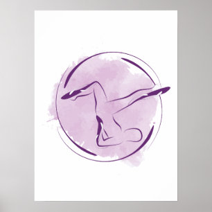 Pose für abstrakte Wasserfarben Poster