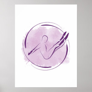 Pose für abstrakte Wasserfarben Poster