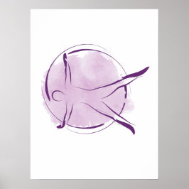 Pose für abstrakte Wasserfarben Poster