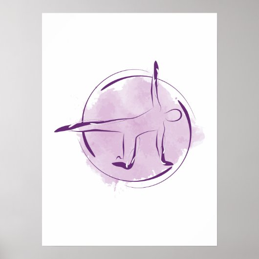 Pose für abstrakte Wasserfarben Poster (Vorne)