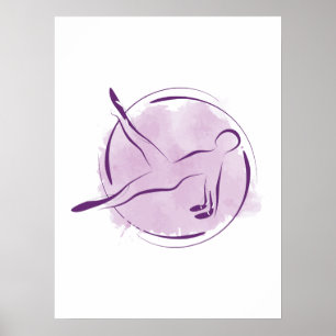 Pose für abstrakte Wasserfarben Poster