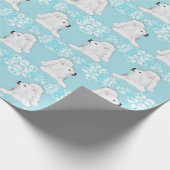 Pose für das Spielen von Welpen-Geschenkpapier (Ba Geschenkpapier (Ecke)