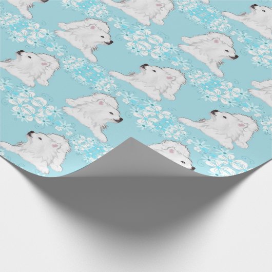 Pose für das Spielen von Welpen-Geschenkpapier (Ba Geschenkpapier (Ecke)