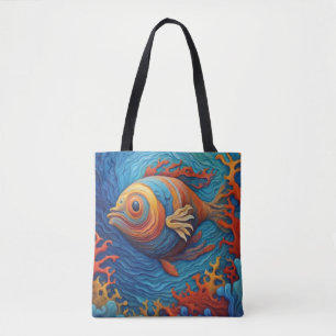 Pose med fisk - Beutel mit Fisch Tasche