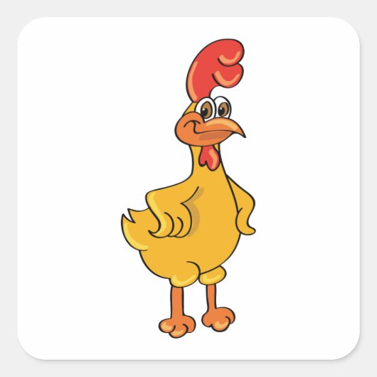 Pose Quadratischer Aufkleber (Vorderseite)