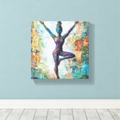 Pose Stretched Canvas Print Leinwanddruck (Insitu (Holzboden))