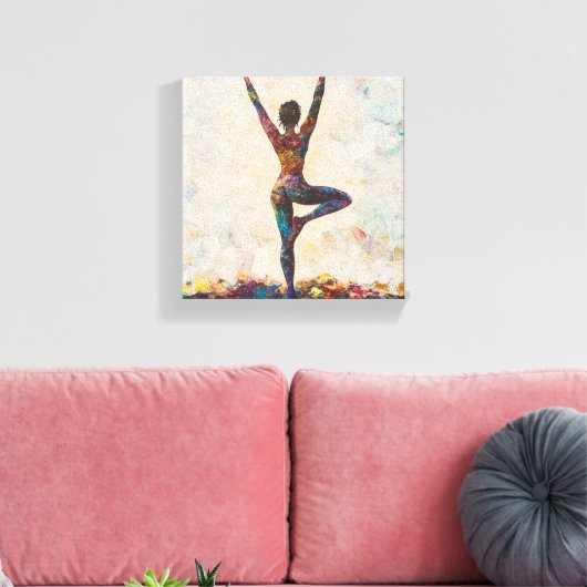 Pose Stretched Canvas Print Leinwanddruck (Insitu (Wohnzimmer))