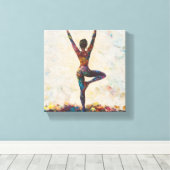 Pose Stretched Canvas Print Leinwanddruck (Insitu (Holzboden))