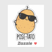 Pose tato Funny Potato Pun Aufkleber (Blatt)