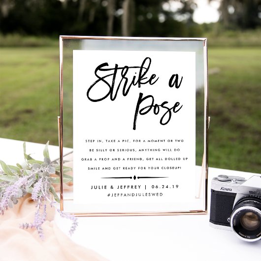 Pose treffen | Hochzeitskabine Foto Poster
