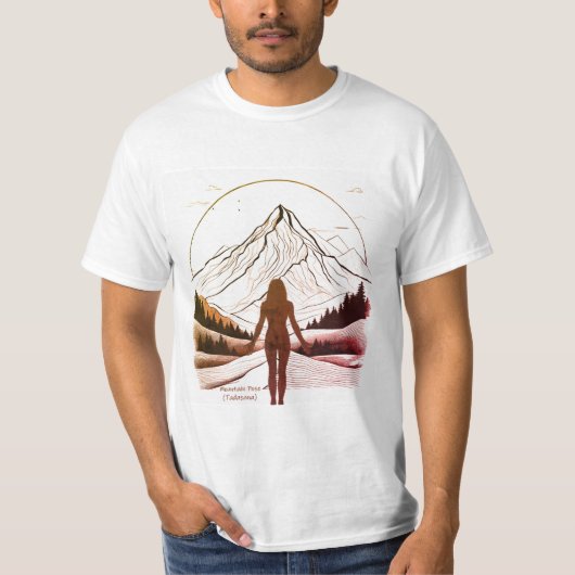 Pose Yoga Brown Gradient T-Shirt (Vorderseite)