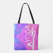 Pose Yoga Tasche - Aquarellfarbe Rosa & Lila (Rückseite)