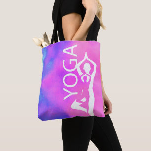 Pose Yoga Tasche - Aquarellfarbe Rosa & Lila
