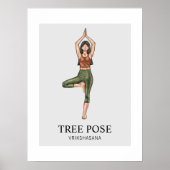 Pose-Yoga-Trainingsfrauen Poster (Vorne)