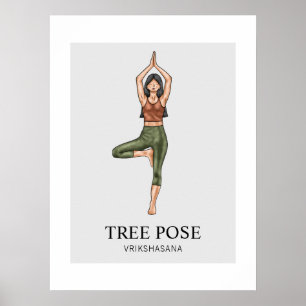 Pose-Yoga-Trainingsfrauen Poster