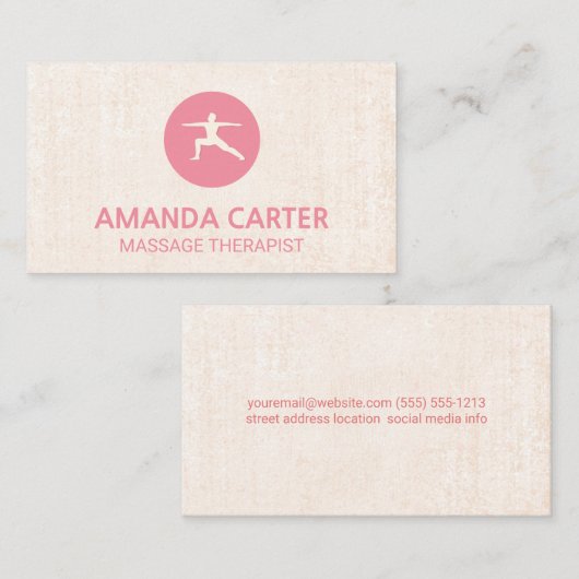 Pose Yoga Visitenkarte (Vorne/Hinten)