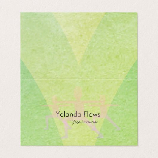 Pose Yoga Visitenkarten (Außenseite Aufgefaltet)