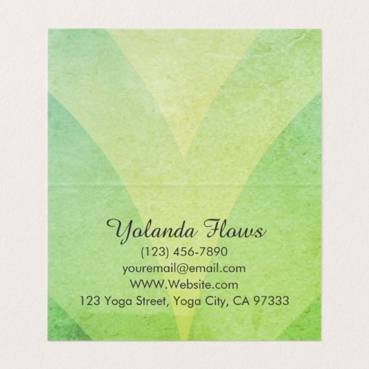 Pose Yoga Visitenkarten (Innenseite Aufgefaltet)