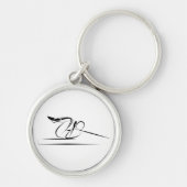 Pose zur Koordinierung von Pilates - Reformer Schlüsselanhänger (Vorne)