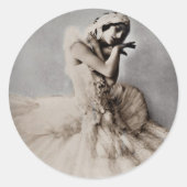 Posed en Pointe Runder Aufkleber (Vorderseite)