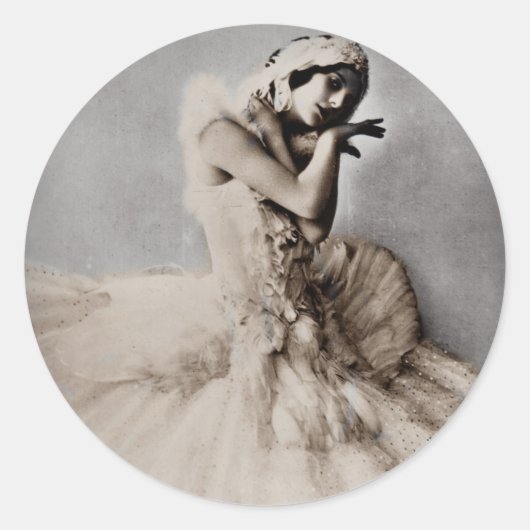 Posed en Pointe Runder Aufkleber (Vorderseite)