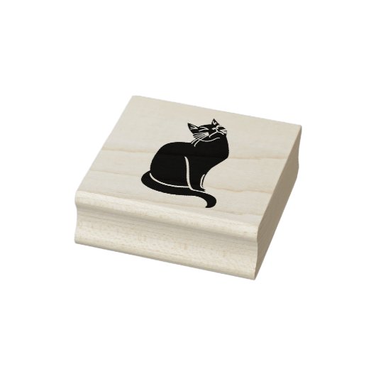 Posed Kittie in einem Sitzen Position Art Stanp Gummistempel (Stempel)