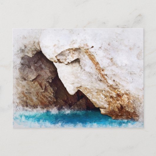 Poseidon Blick aufs Meer Postkarte (Vorderseite)