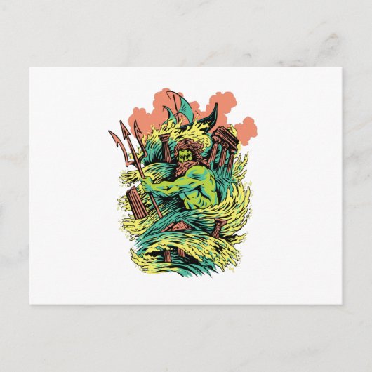 Poseidon God Mythology Greece Postkarte (Vorderseite)