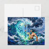 Poseidon God of the Sea Postkarte (Vorne/Hinten)