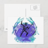 Poseidon-Gott des Meeres 1 Postkarte (Vorne/Hinten)