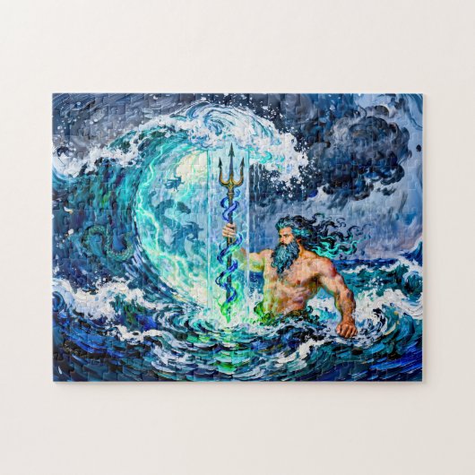 Poseidon Gott des Meeres Puzzle (Horizontal)