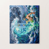 Poseidon Gott des Meeres Puzzle (Vertikal)
